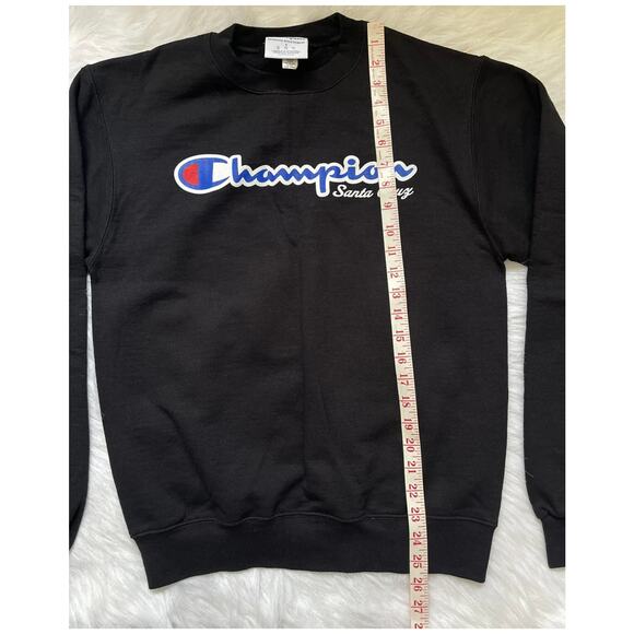 Champion Santa Cruz Men's Crewneck Pullover Black Sweater Size Small - EUC - Picture 10 of 11